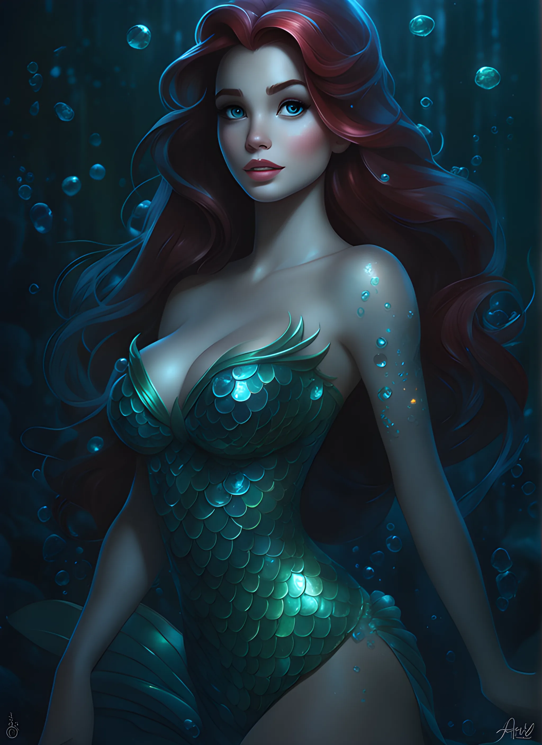 Stable Diffusion prompt: The Little mermaid Ariel Disney