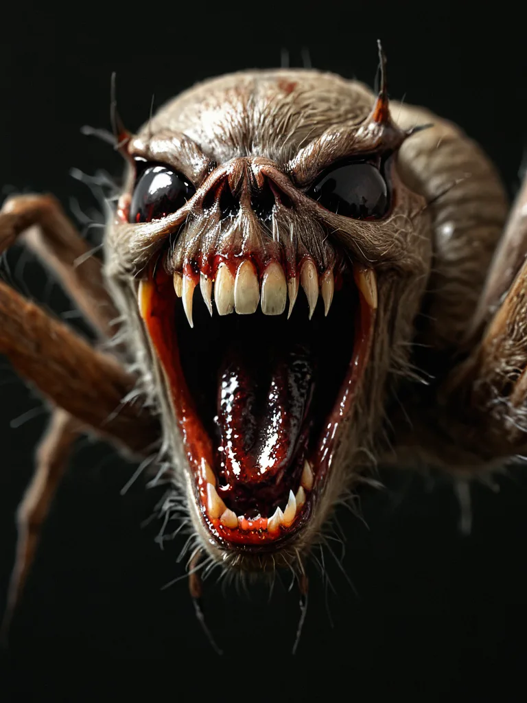 Stable Diffusion prompt: realistic creepy old spider