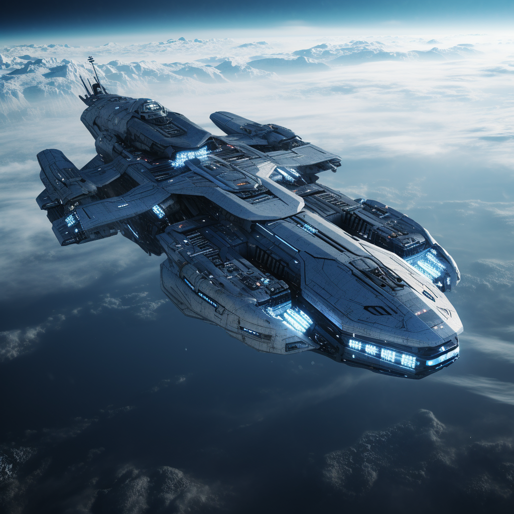 پیشنمایش منبع: Midjourney prompt: spacecraft in action, star wars, in the style of o...