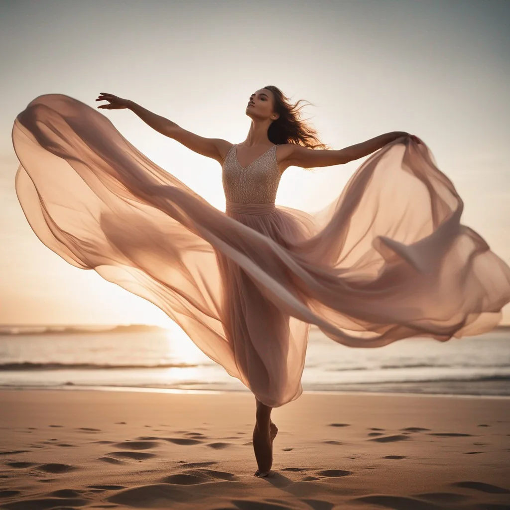 Stable Diffusion prompt: In a surreal dance of delicate movement