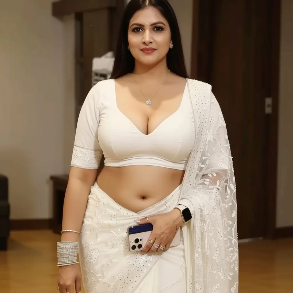 Qwen  prompt: Desi aunty full body with transparent saree