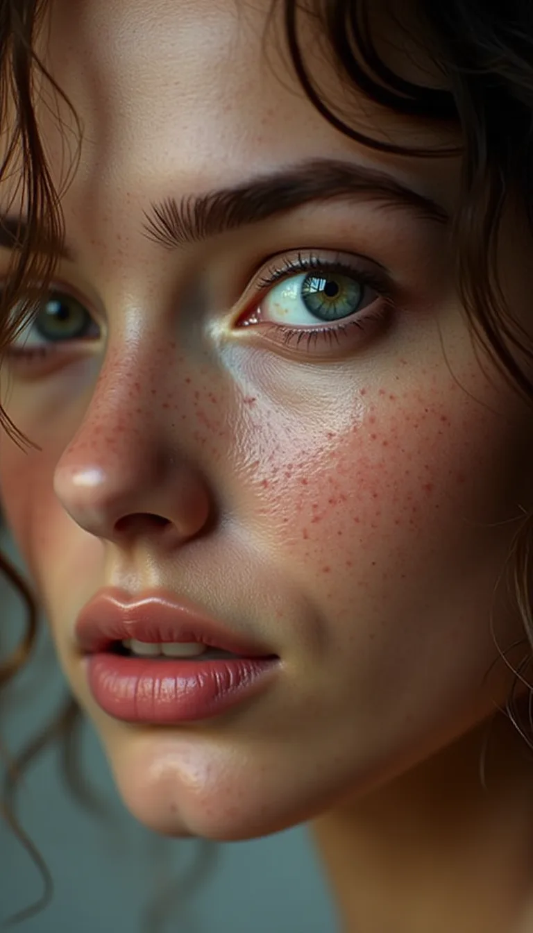 FLUX prompt: A close-up shot of a woman's face