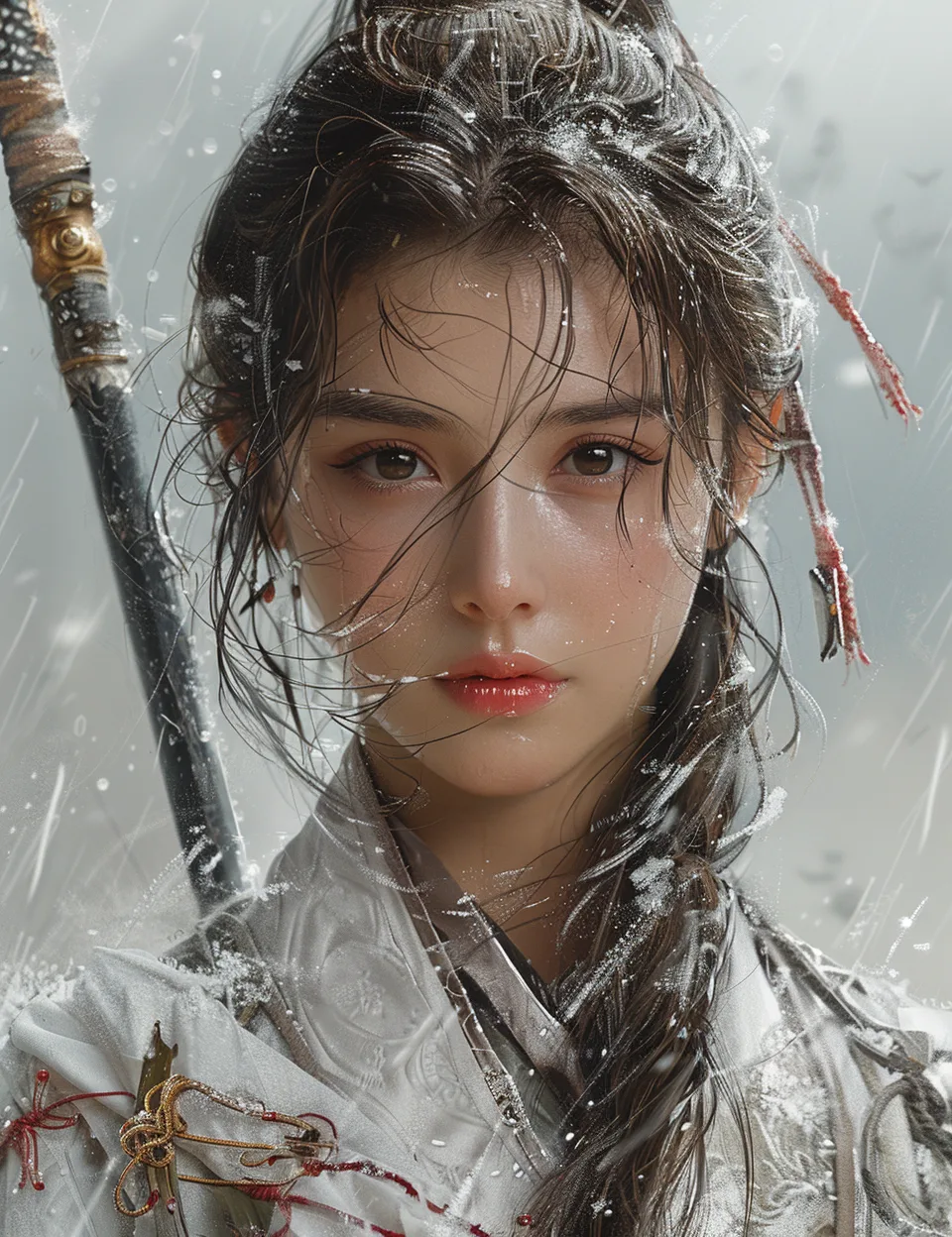 Midjourney prompt: Chinese swordsman