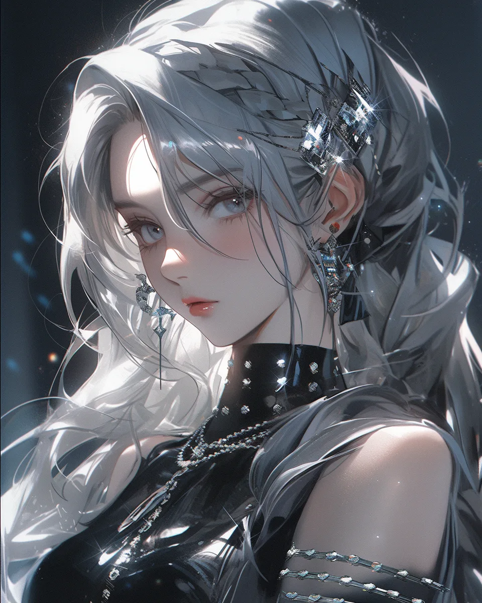 Midjourney prompt: ko rin's new book in a silver