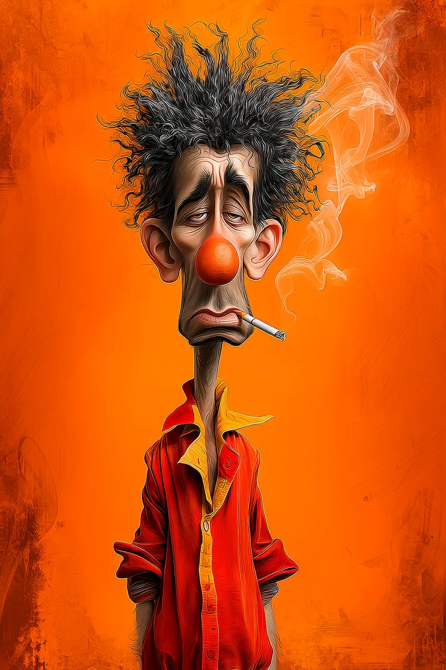 Midjourney prompt: funny caricature