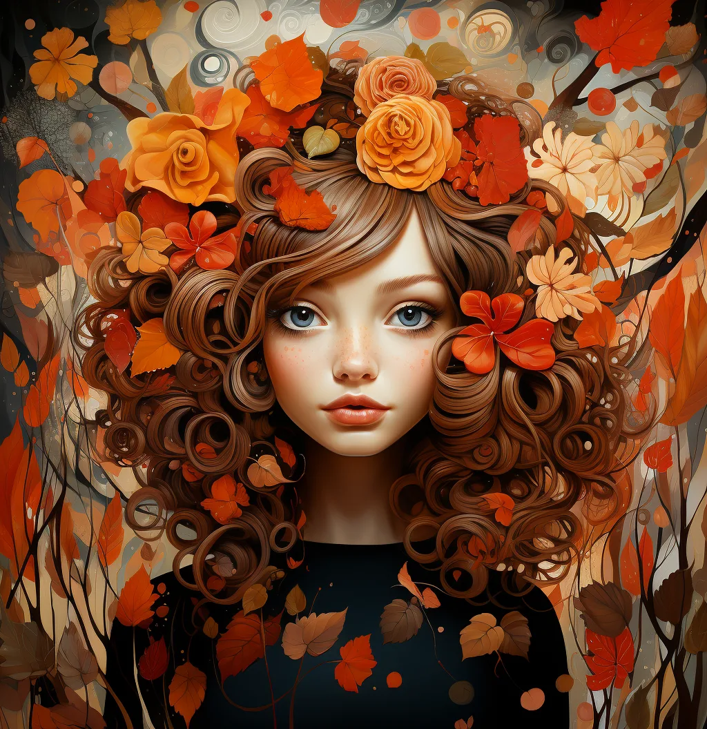 Midjourney prompt: fall inspired art