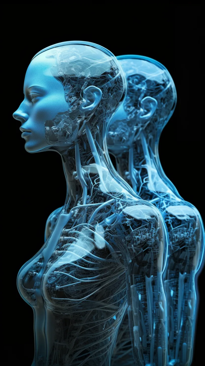 Midjourney prompt: robot women