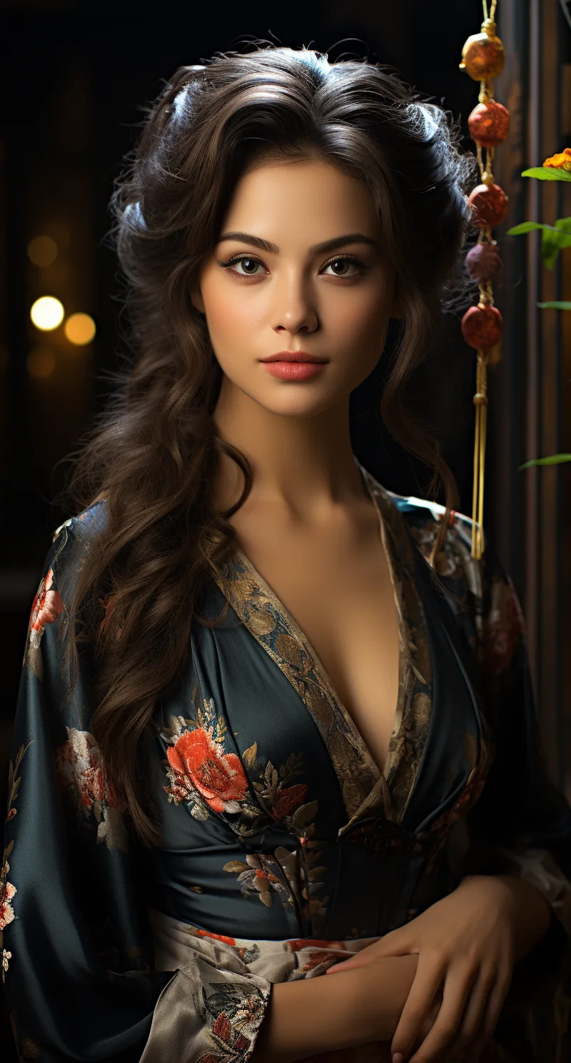 Midjourney prompt: a beautiful young woman in a traditional chinese costume