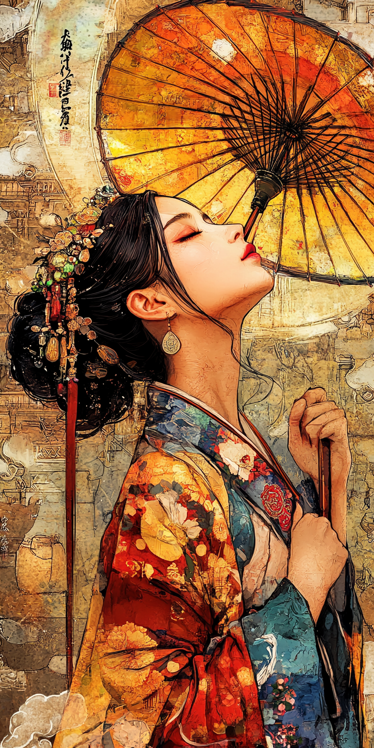 پیشنمایش منبع: Midjourney prompt: spirographing, in the style of feminine portraitur...