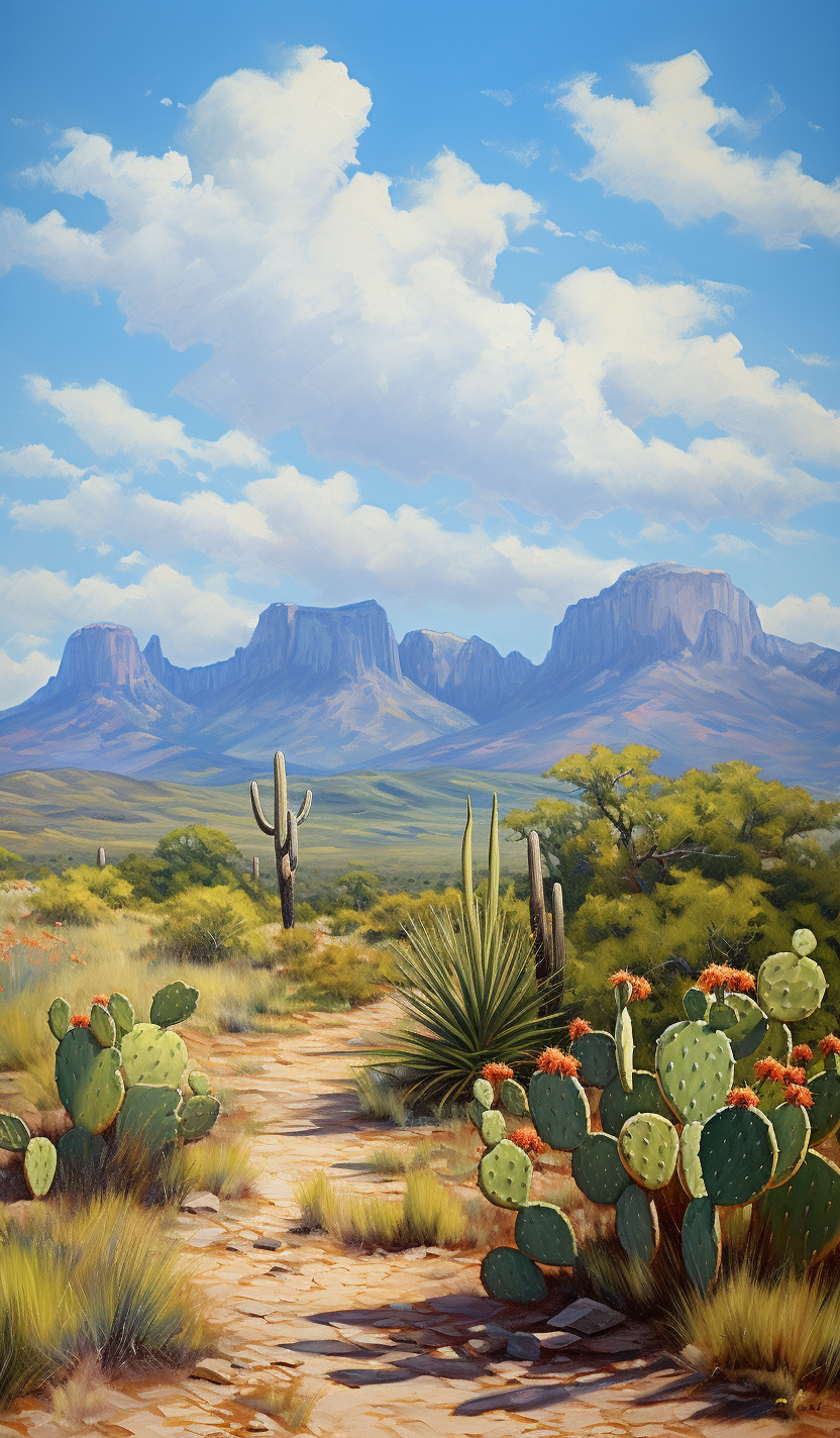 پیش‌نمایش منبع: Midjourney prompt: A distant mountain peak in the Big Bonnet Mountain...