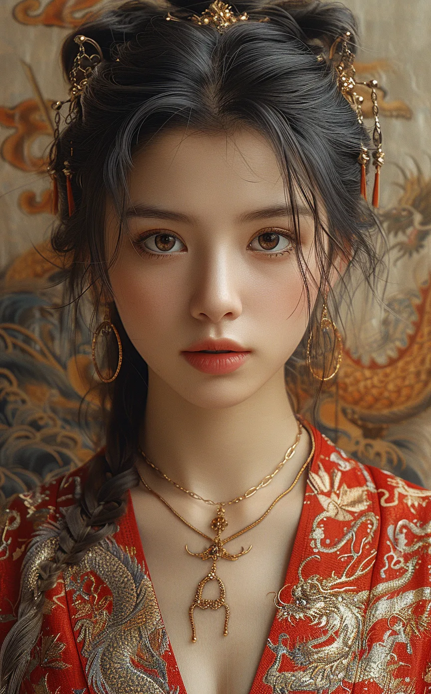 Midjourney prompt: beautiful chinese girl