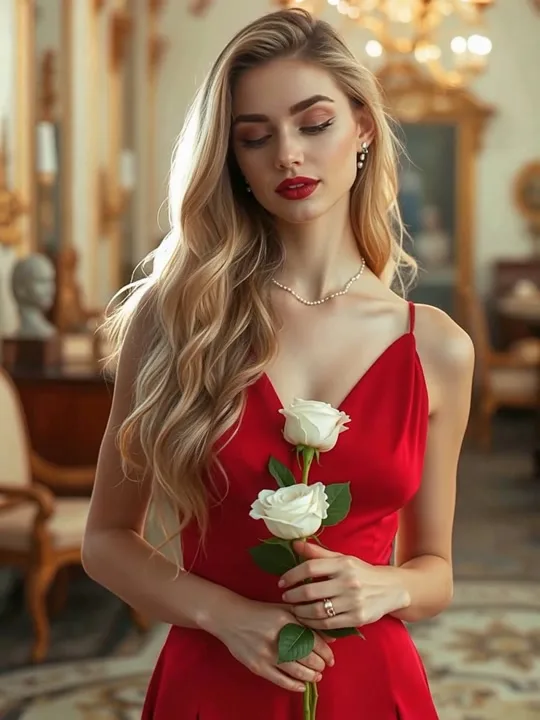 Seedance prompt: "A high-resolution full-height vertical fashion portrait photograph captured with a Sony A1 and 120mm lens. A beautiful
