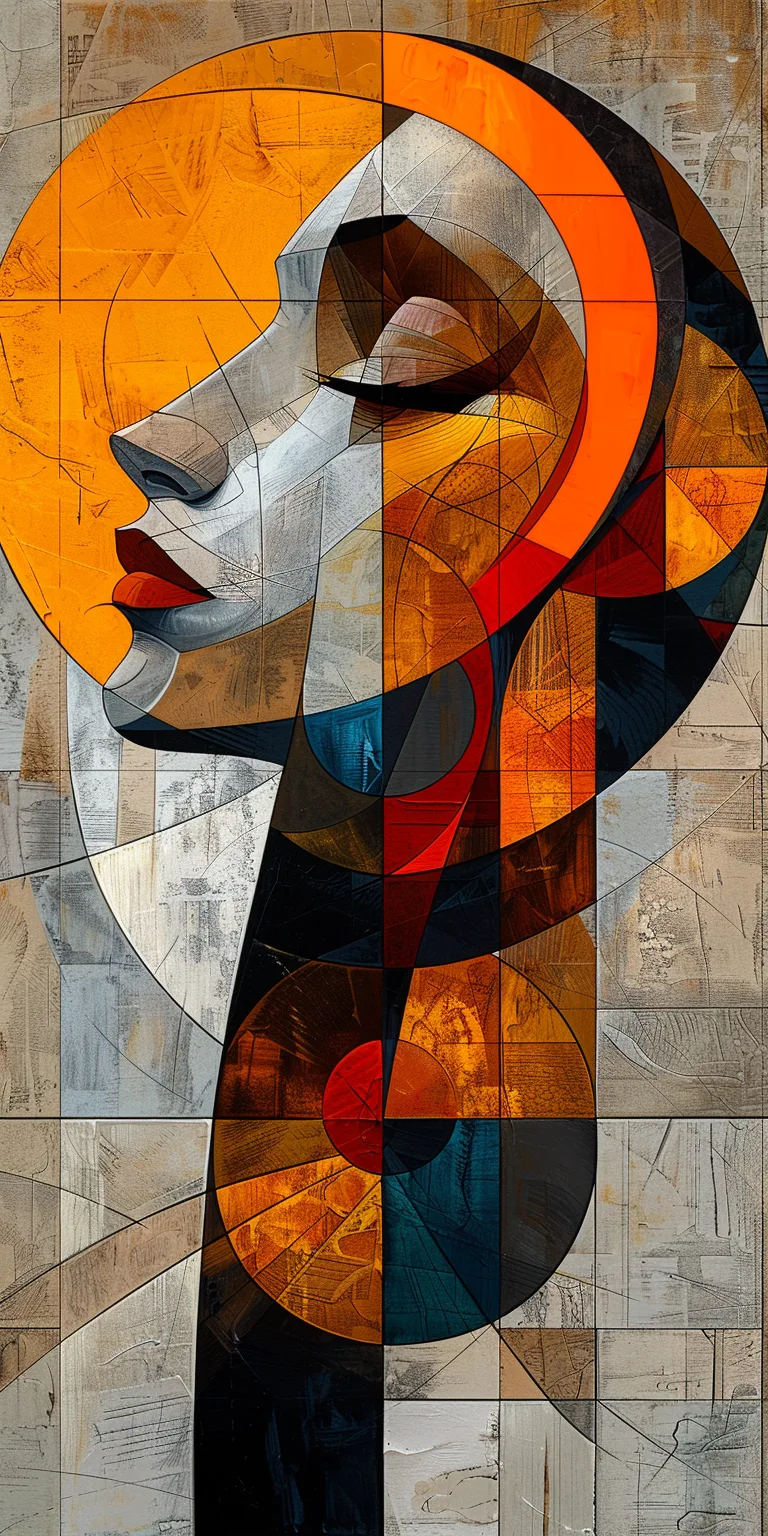 Midjourney prompt: abstract realism painting in orange and grey with modern brush techniques