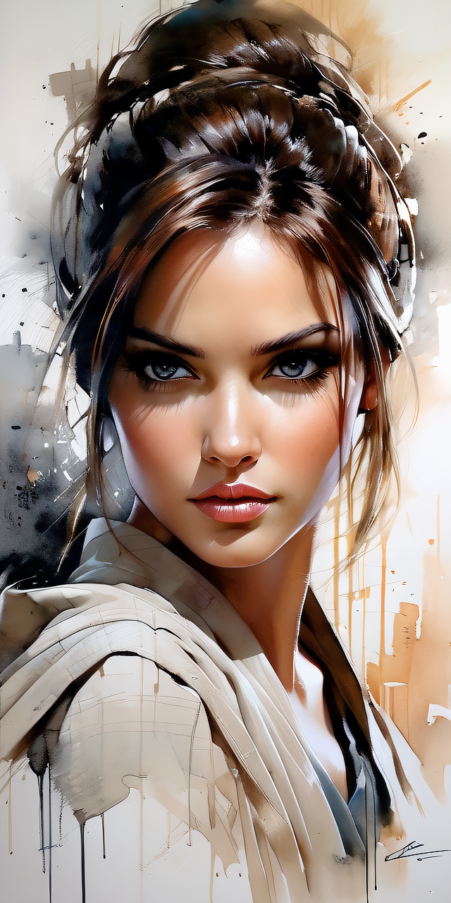 پیشنمایش منبع: Stable Diffusion prompt: full portrait of a gorgeous female jedi, Star Wars...