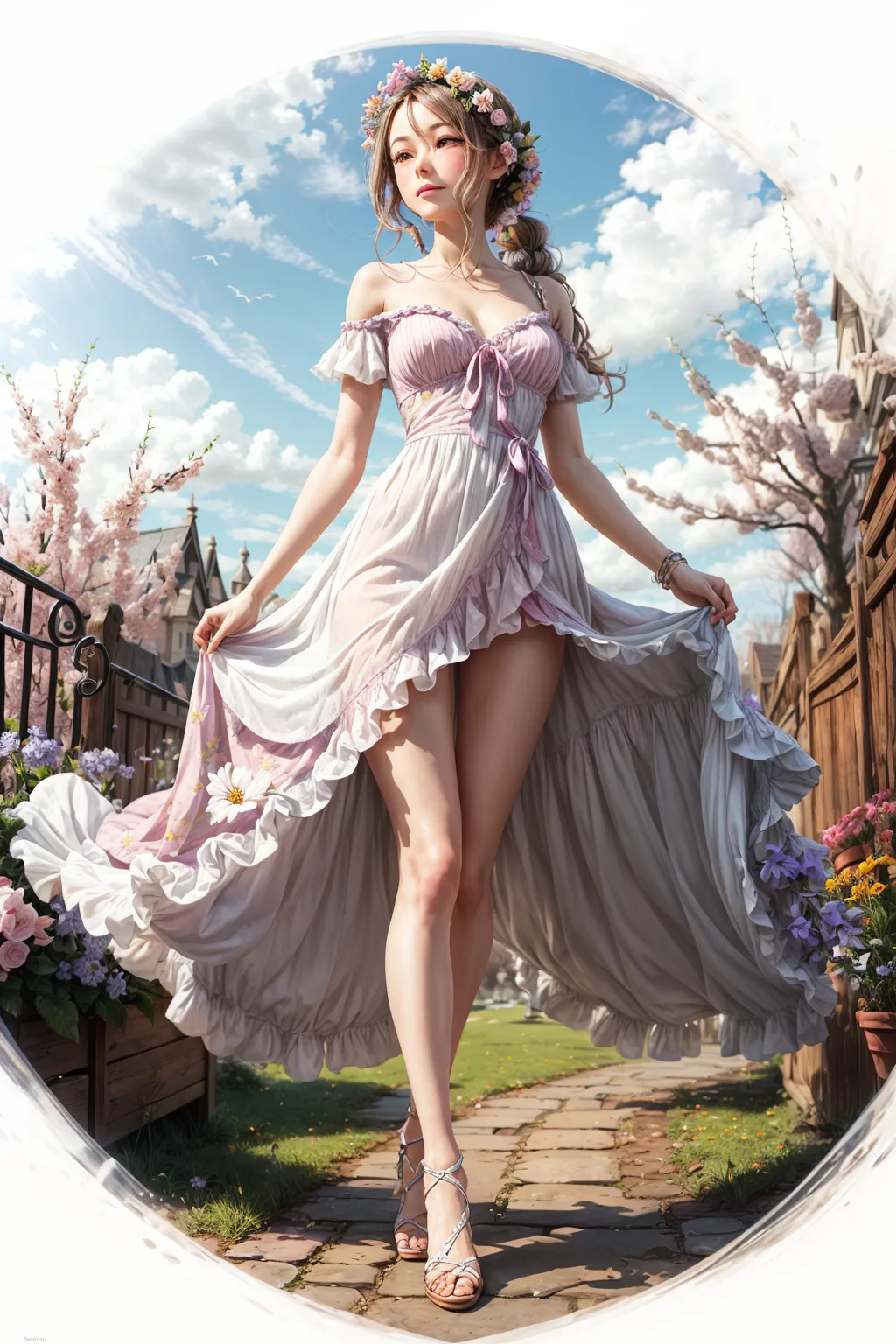 UnstableInkDream prompt: The personification of springtime <lora:add_detail