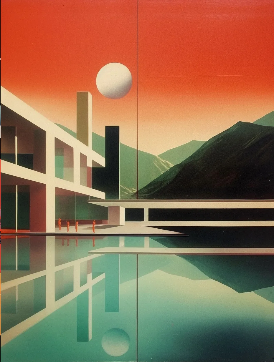 Midjourney prompt: In the style of el lissitzky
