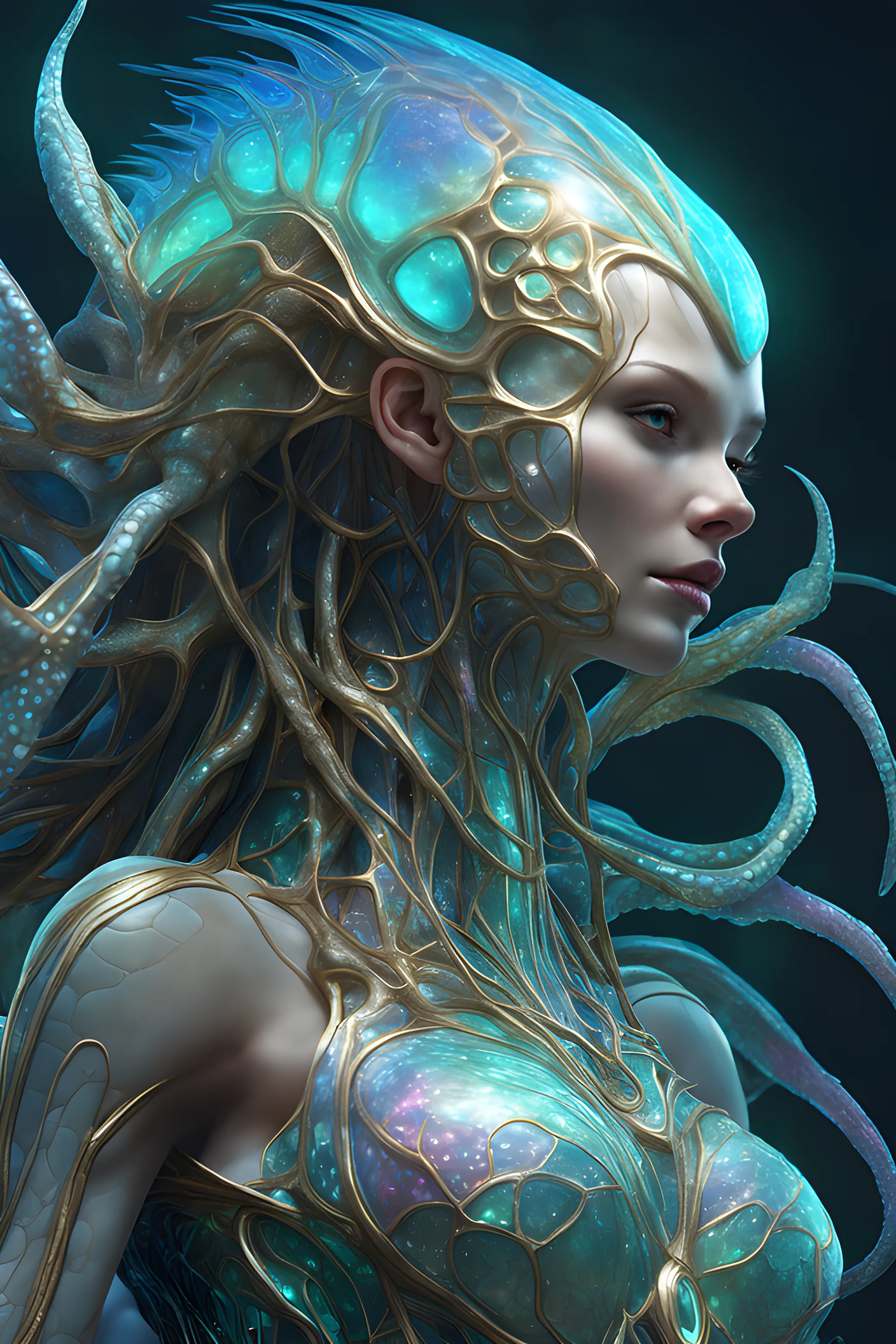 Stable Diffusion prompt: Medusalith Amaquelin by Marvel