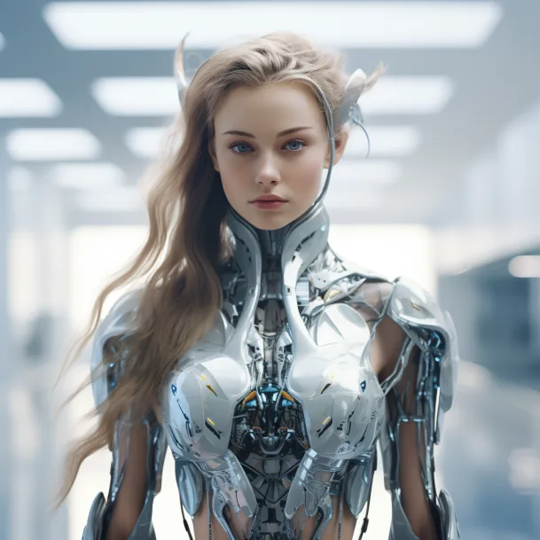 Midjourney prompt: a cyber-girl
