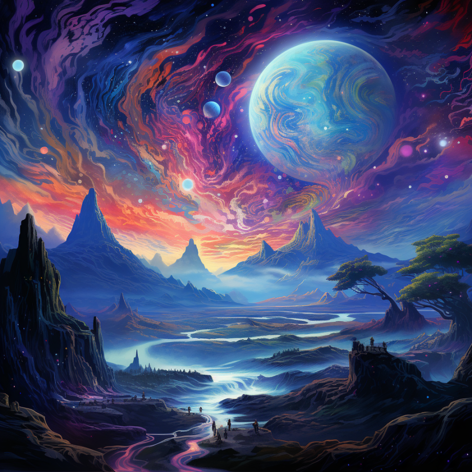 پیشنمایش منبع: Midjourney prompt: Generate an image of a breathtaking science fictio...