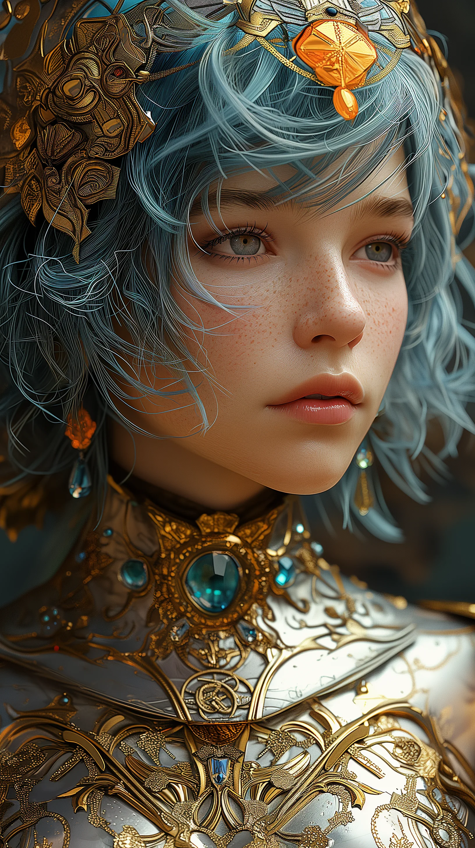 Midjourney prompt: beautiful female warrior