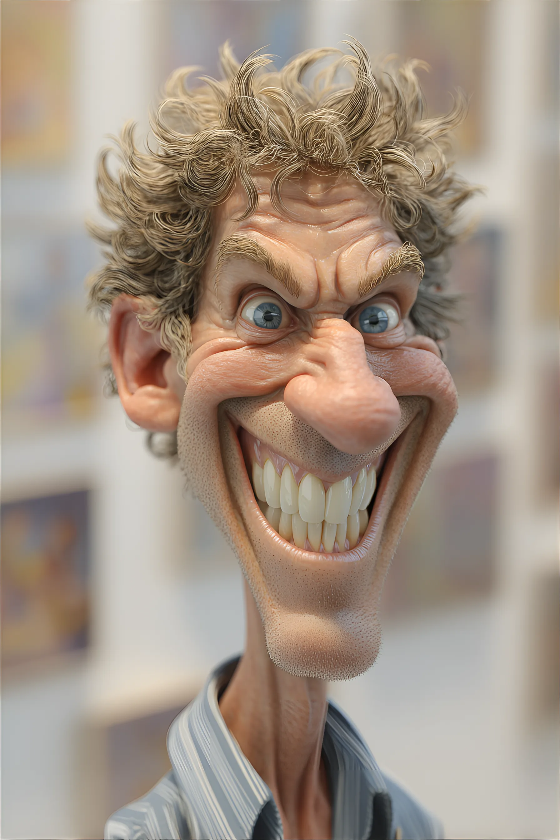 Midjourney prompt: funny caricature