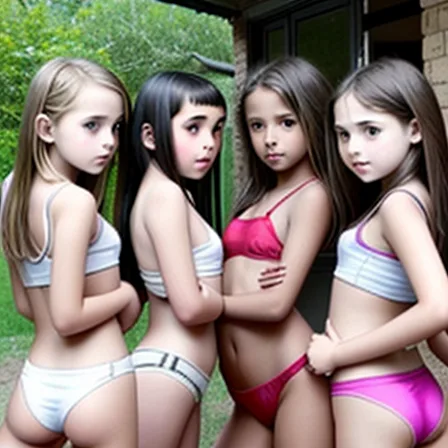 DreamShaper prompt:  group of  hot 13 years old girls