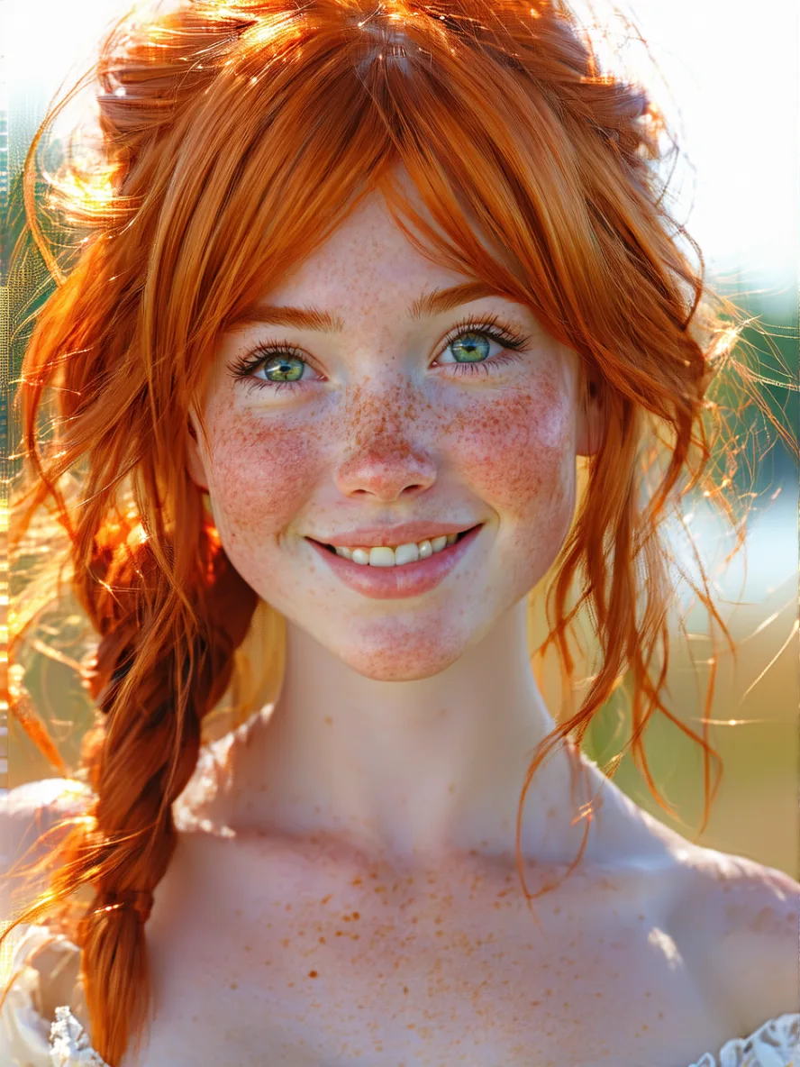 Stable Diffusion prompt: A vibrant redheaded t girl