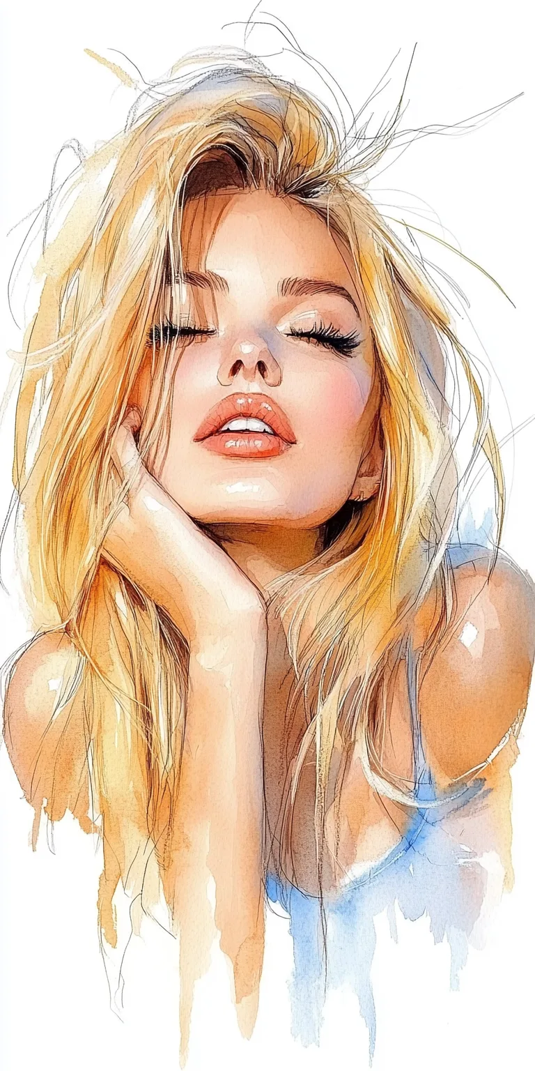 Midjourney prompt: Watercolor portrait of a woman