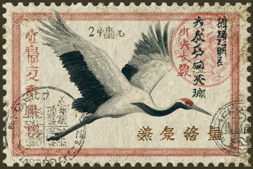 Japanese-style Postage Stamp