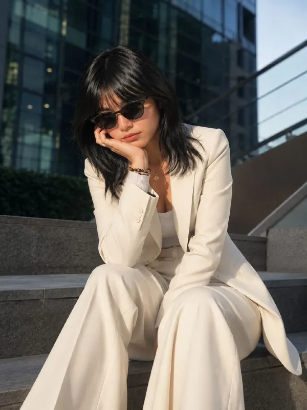 Create a premium luxury fashion portrait using the uploaded photo.