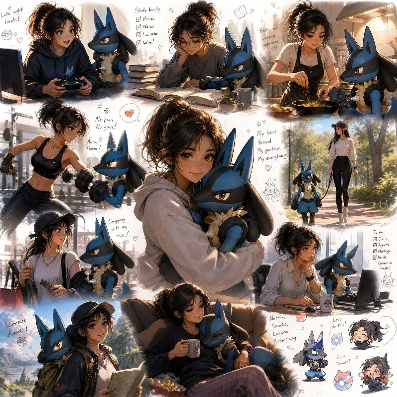 Create a highly detailed square 1:1 illustration in an ultra-realistic anime + Pixar-inspired hybrid style, designed